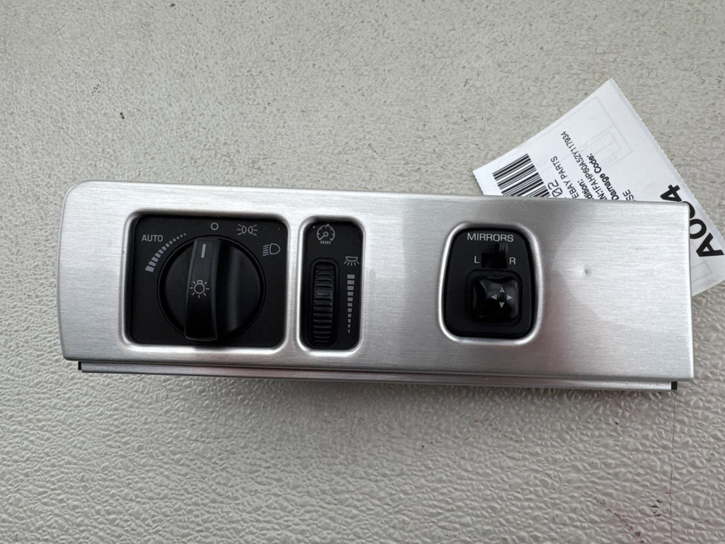 02-05 Ford Thunderbird Left Dash Headlight Mirror Switch Trim Panel OEM