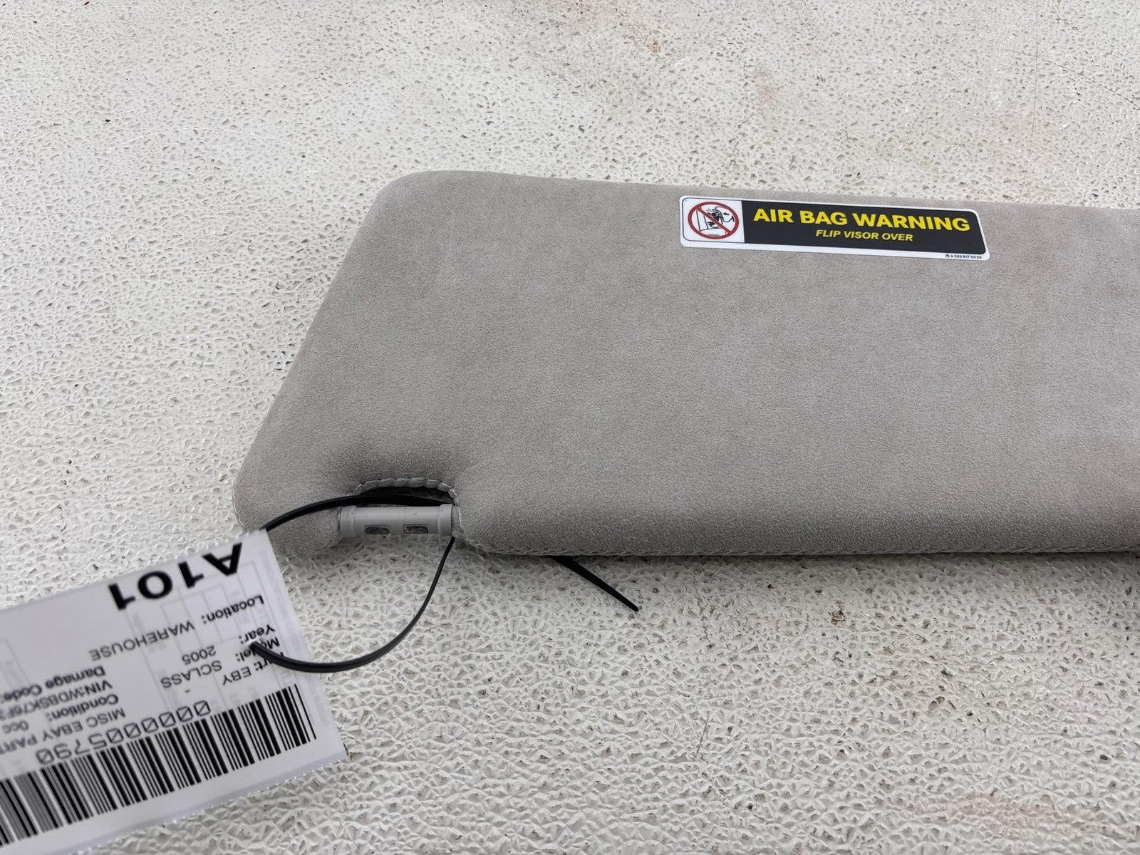 03-06 Mercedes SL600 SL500 SL55 Right Side Sun Visor OEM A2308101410