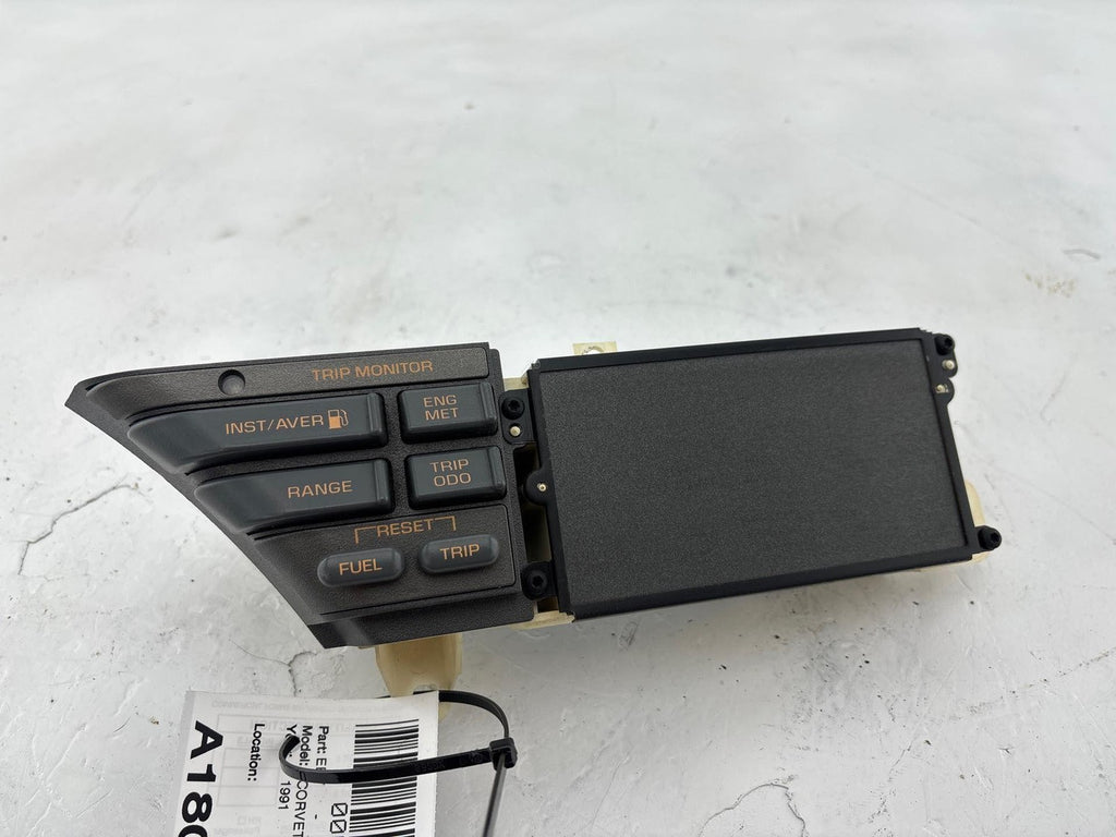 1990-1991 Chevrolet Corvette Left Dash Information Center Display Screen Oem