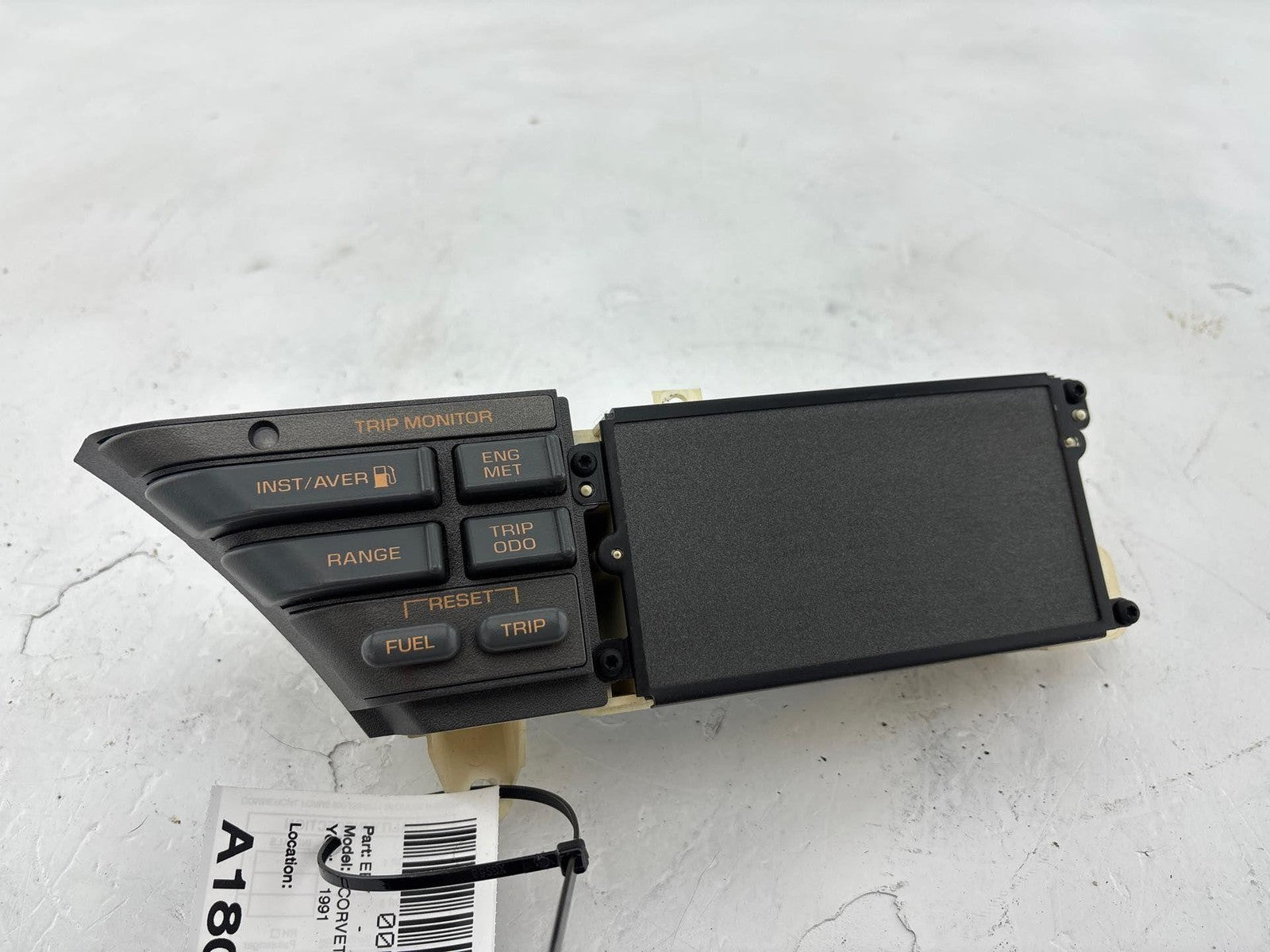 1990-1991 Chevrolet Corvette Left Dash Information Center Display Screen Oem