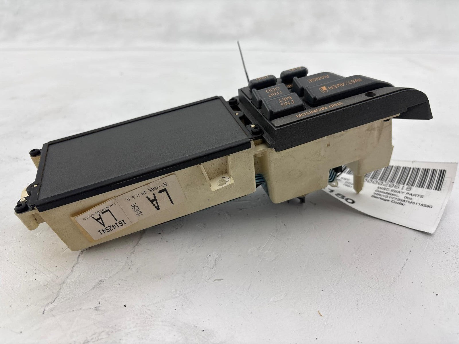 1990-1991 Chevrolet Corvette Left Dash Information Center Display Screen Oem