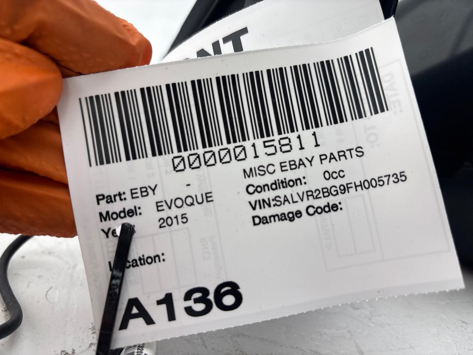 14-15 LAND ROVER RANGE ROVER EVOQUE RIGHT DOOR EXTERIOR REAR VIEW MIRROR OEM