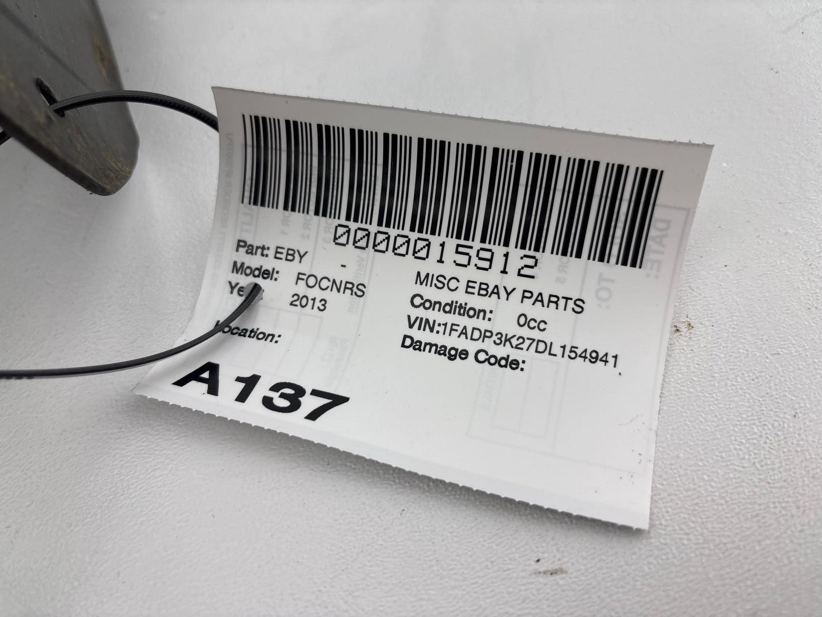 12-18 FORD FOCUS REAR RIGHT PASS SIDE FENDER INNER LINER SPLASH SHIELD GUARD OEM