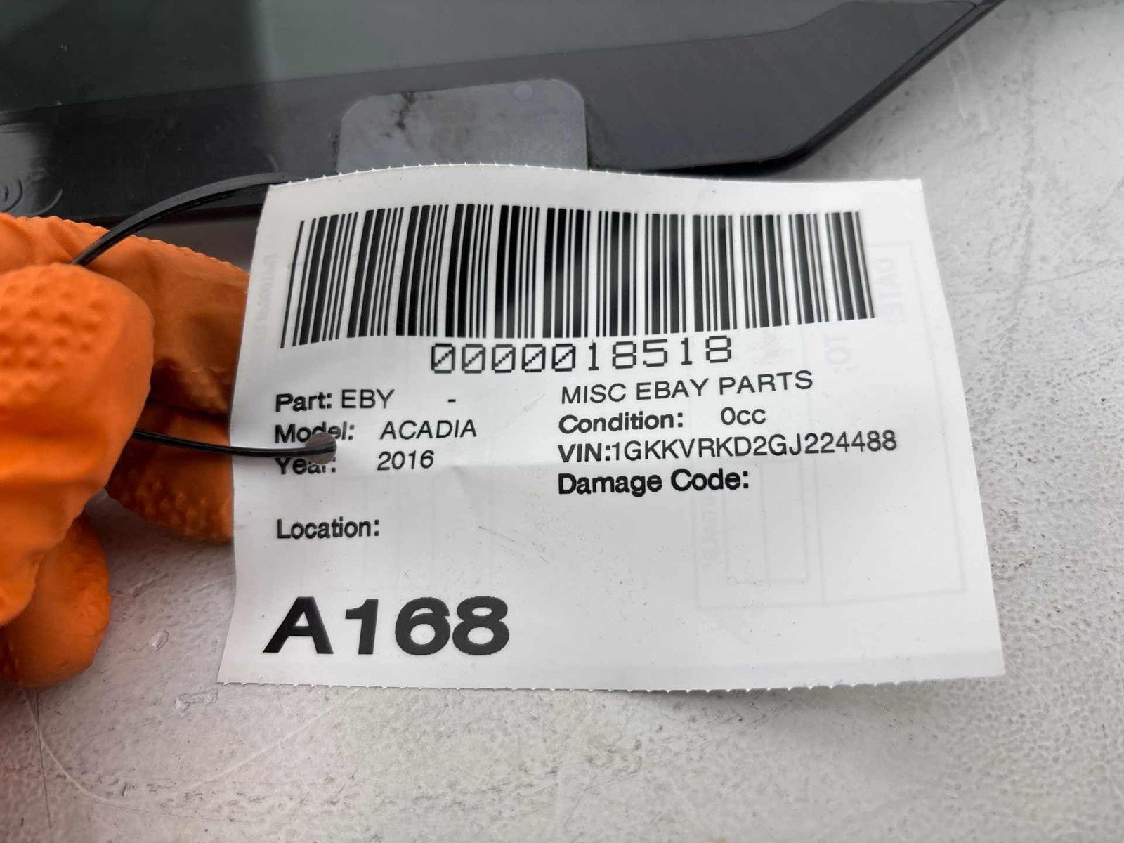 07-17 Gmc Acadia Rear Left Driver Side Door Window Glass Oem