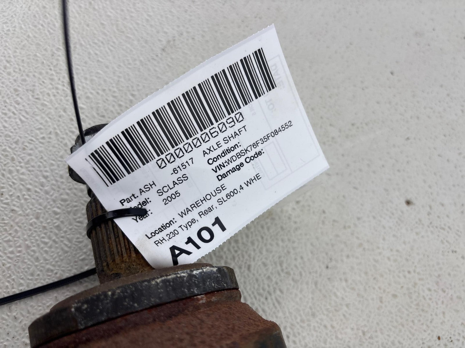 04-09 Mercede SL600 Rear Left CV Half Shaft Axle 2303504110 OEM