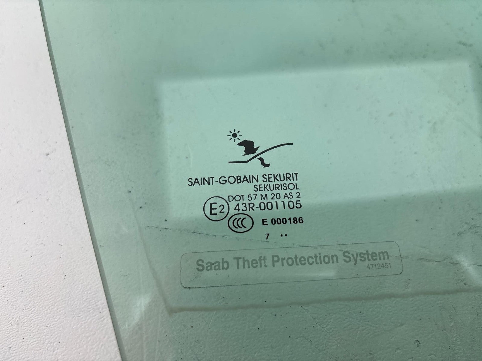 1999 - 2010 Saab 9-5 Glass Window Door Passenger Right Side Rh Front Oem