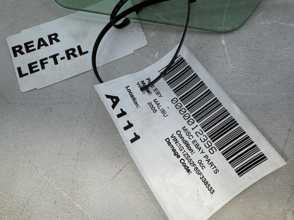 04-08 Chevrolet Malibu Driver/Left Side Rear Door Glass Window