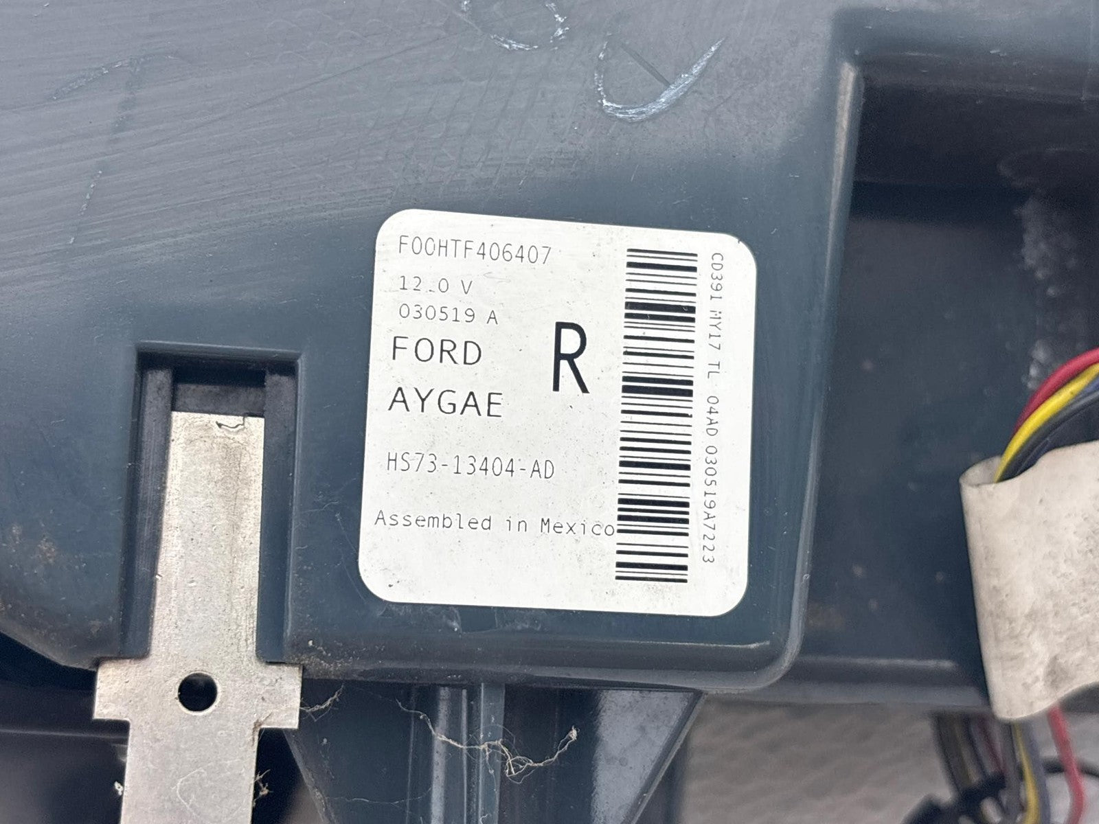 17-20 FORD FUSION rh Passenger Tail Light Quarter Panel Mounted HS7313404AD