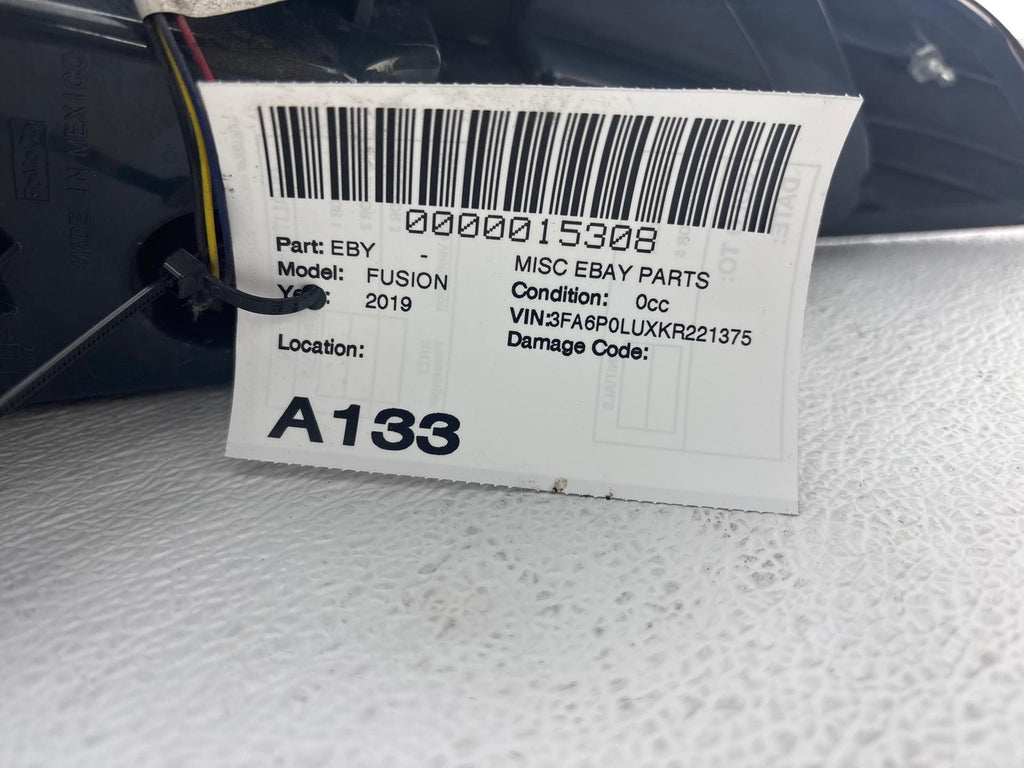 17-20 FORD FUSION rh Passenger Tail Light Quarter Panel Mounted HS7313404AD