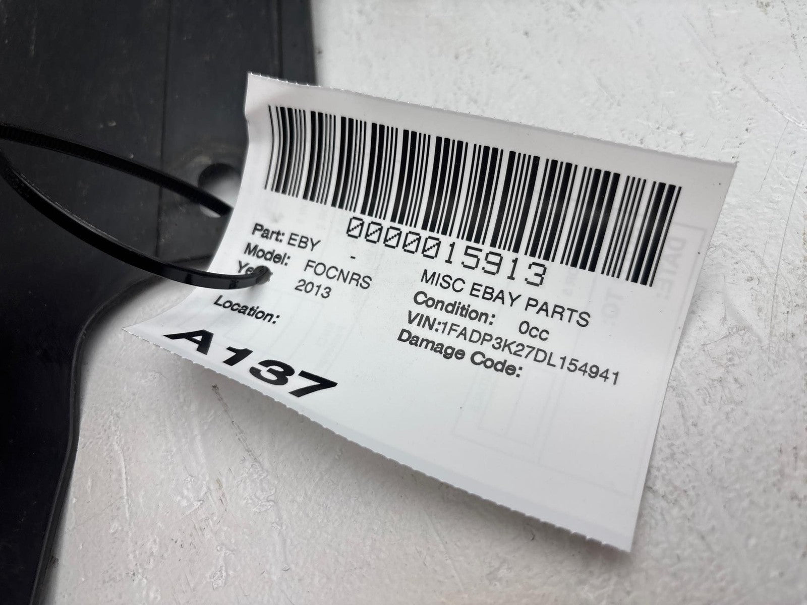 12-18 FORD FOCUS REAR LEFT LH DRIVER SIDE FENDER INNER LINER SPLASH SHIELD OEM