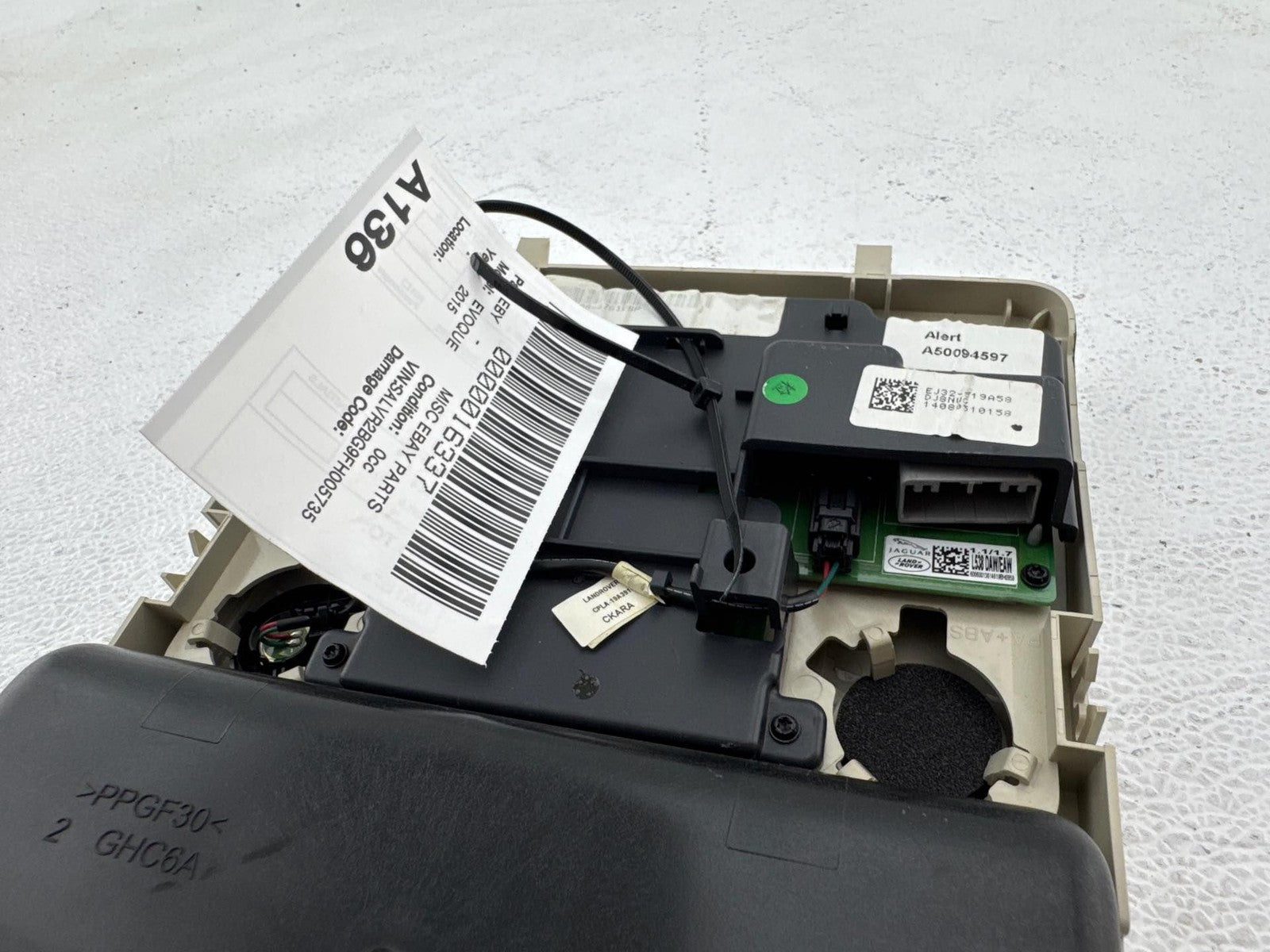 12-19 RANGE ROVER EVOQUE OVERHEAD ROOF INTERIOR DOME MAP LIGHT CONSOLE PANEL OEM