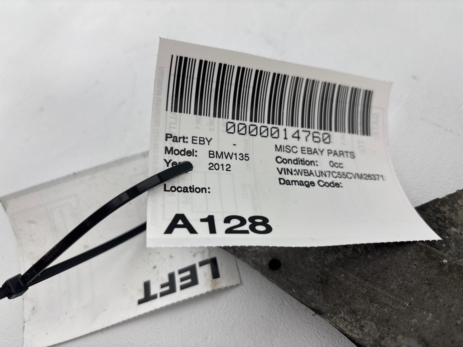 08-13 BMW 135i FRONT LEFT V-BRACE PULL ROD SUB FRAME STRUT BAR OEM