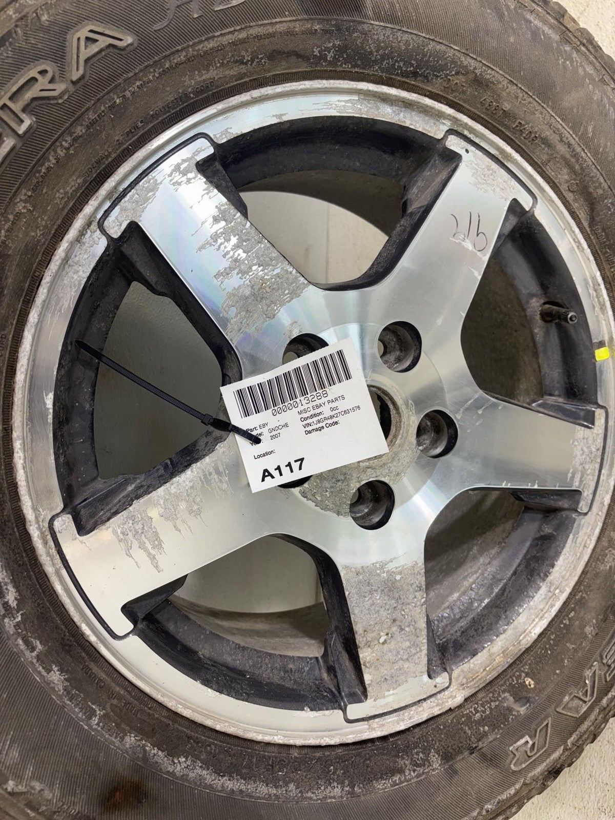 05-07 Jeep Grand Cherokee Spare Tire Wheel 245/65 R17 105S Rim 17x7.5