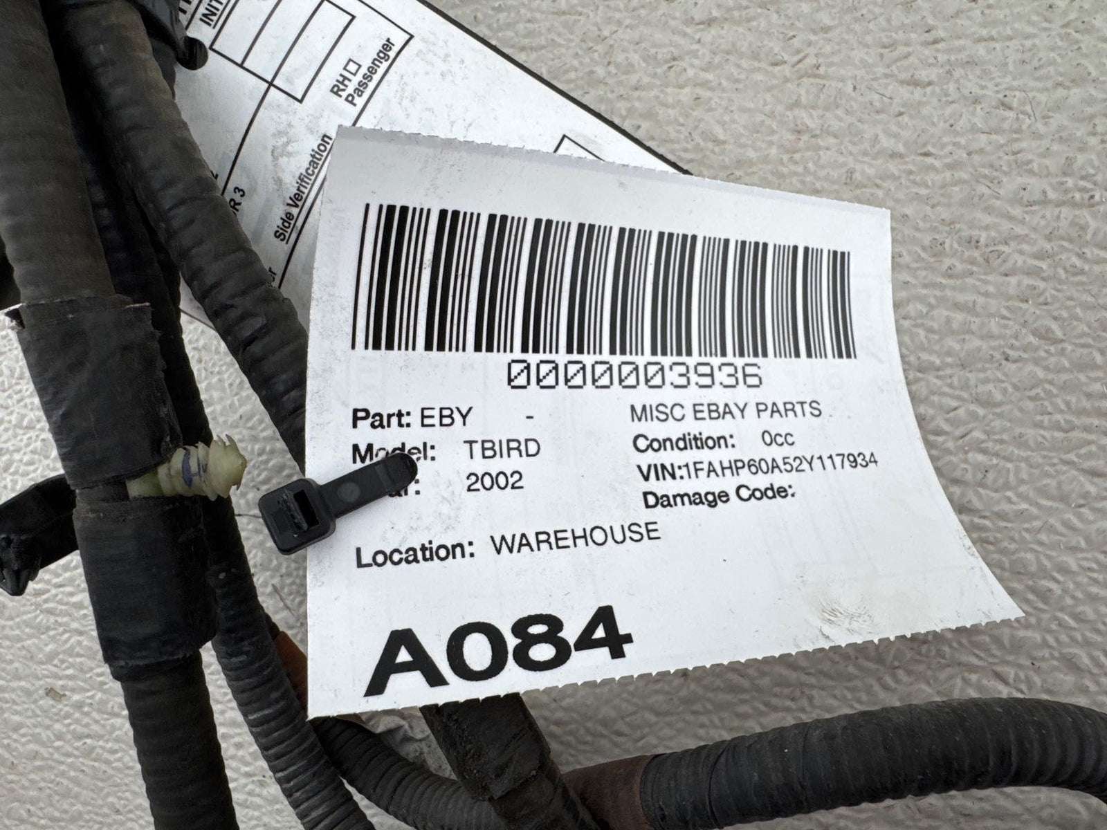 02-05 Ford Thunderbird Rear Lower Bumper Cover Body Wire Harness 1W6T13412 Oem