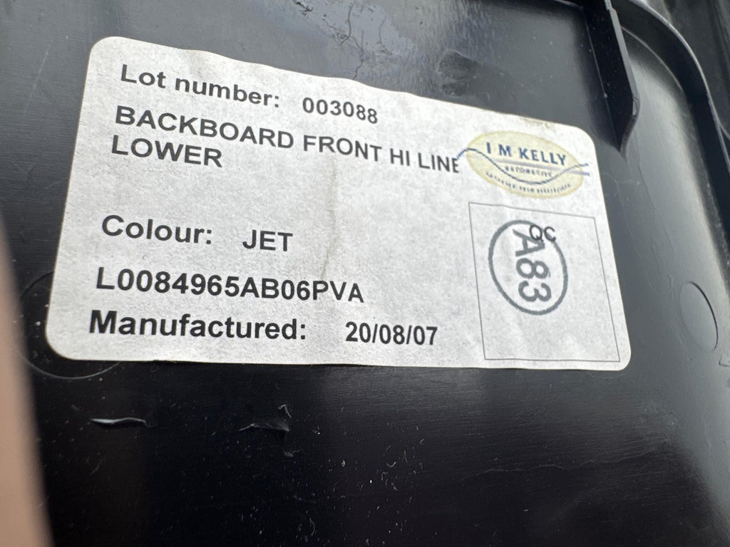 07-17 Range Rover L405 Front Left Or Right Side Seat Back Panel Cover Black