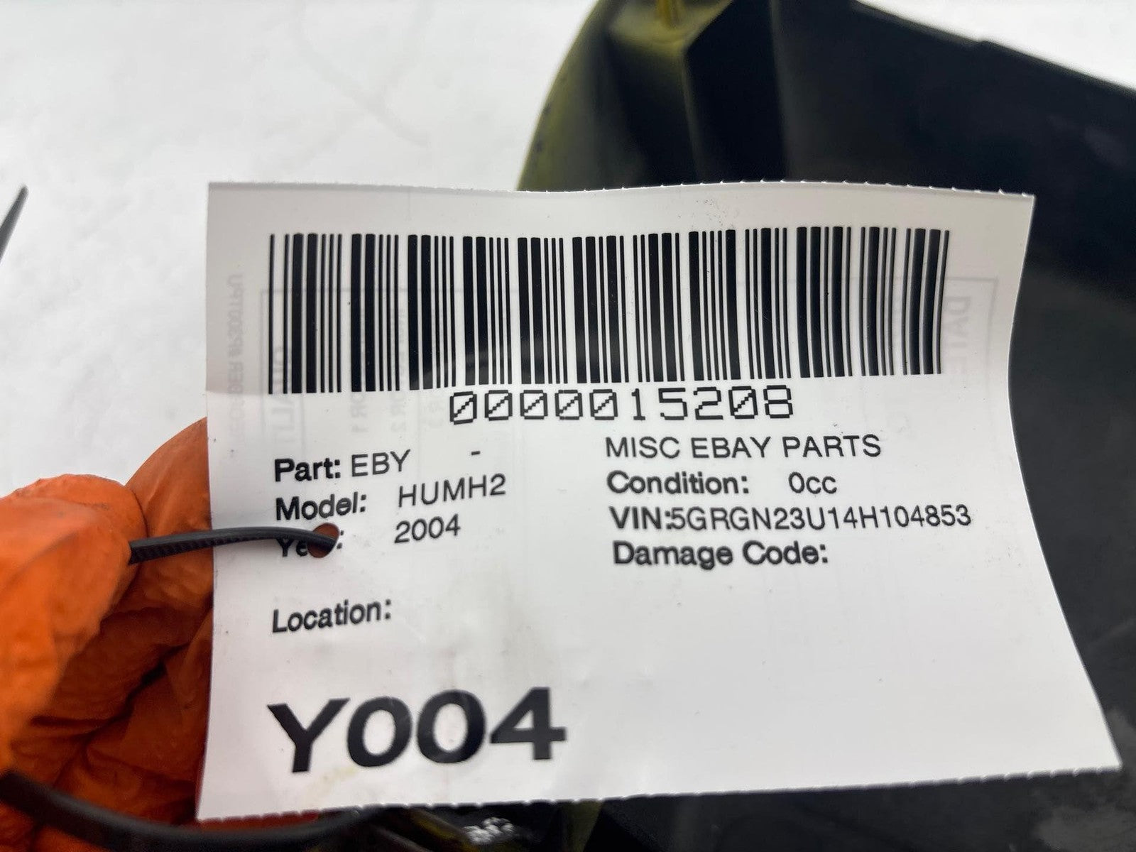 03-09 Hummer H2 Suv Left Hood Cowl End Cap Vent Panel Yellow Oem