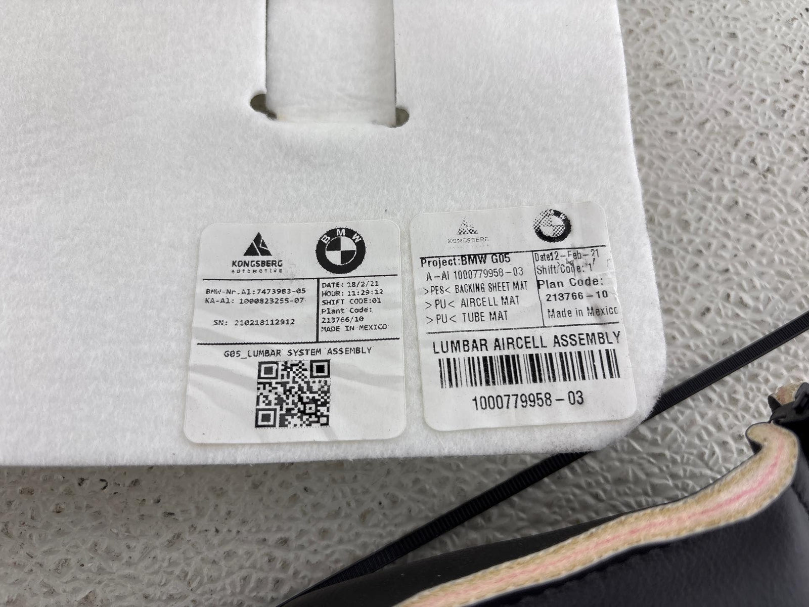 20-24 Bmw X5 Front Left Seat Lumbar Support 52107473983 Oem