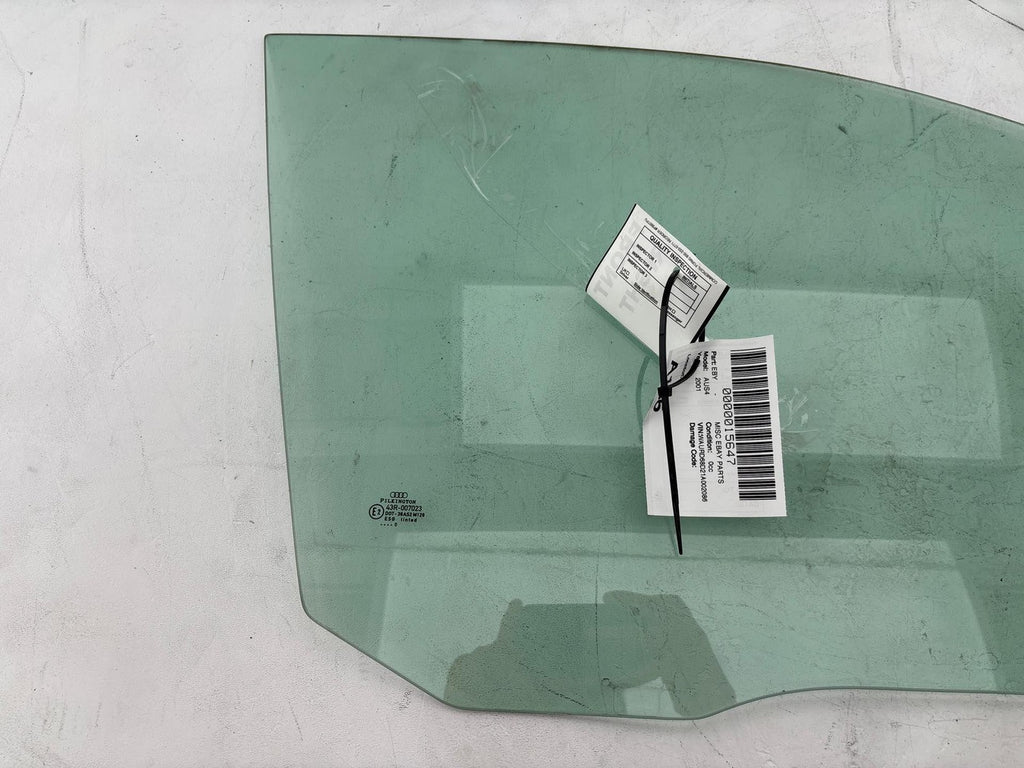 2000-2002 Audi S4 Front Right Door Window Glass Oem