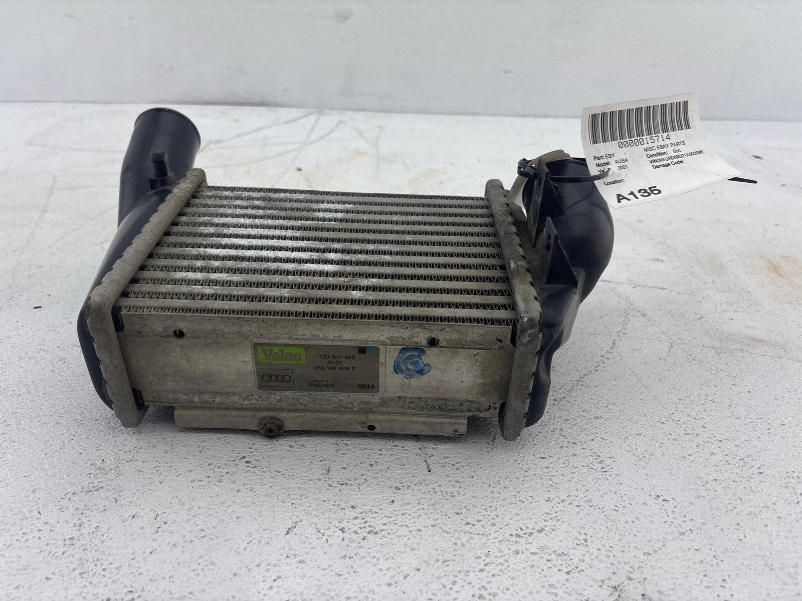 2000-2001 Audi S4 Right Side Intercooler 078-145-806-F OEM