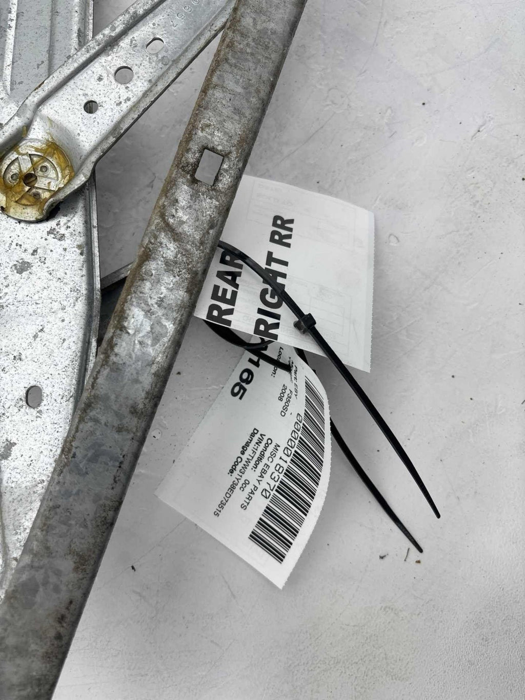 1099-2012 Ford F-350/F-250Sd Rear Right Door Window Regulator Oem