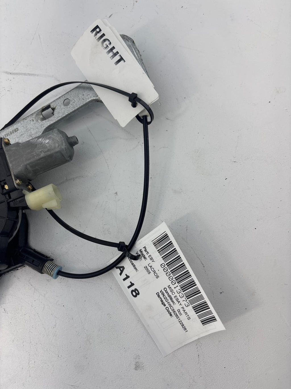 05-09 Buick Lacrosse Rear Right With Motor Window Regulator