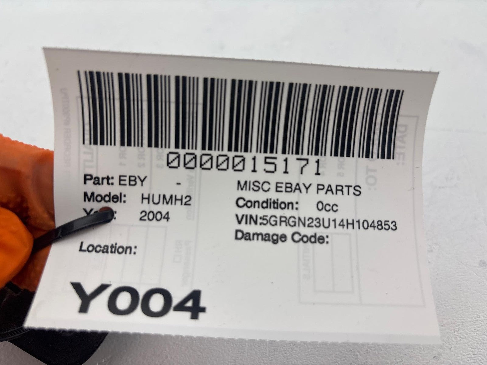 03-09 H2 Oem Rear Back Third 3Rd Brake Light Lamp Lens Oem