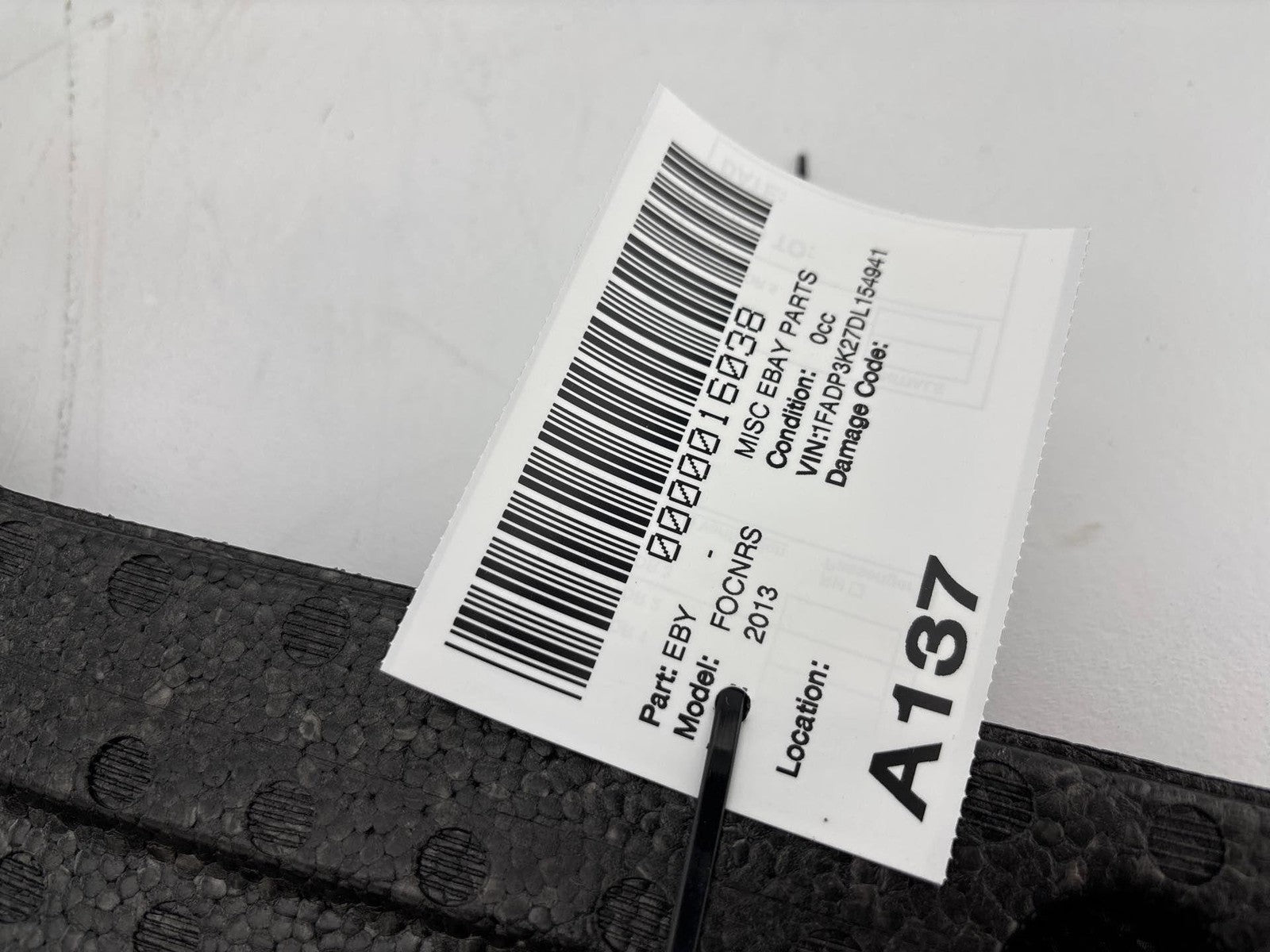 12-18 Ford Focus Rear Right Trunk Storage Organizer Foam Cover Panel OEM