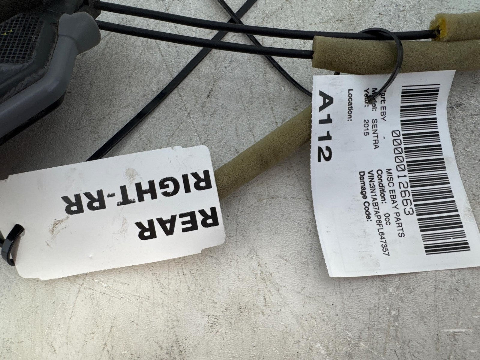 13-19 Nissan Sentra Rear Right Passenger Side Exterior Door Handle Oem