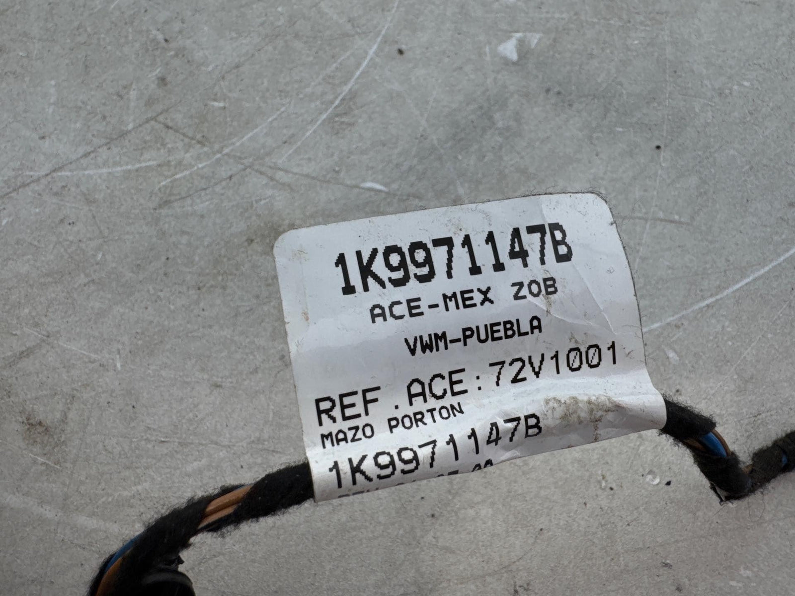 10-14 Volkswagen Jetta Sportwagen Rear Left Tail Gate Wire Harness Oem