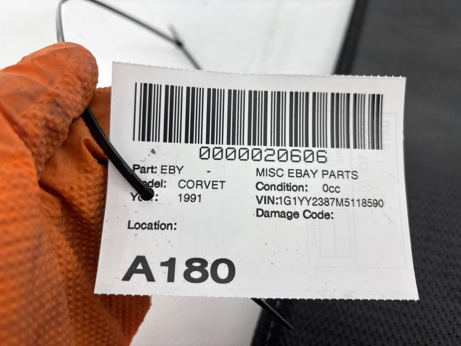 1991 Chevrolet Corvette Rear Floor Mat Oem