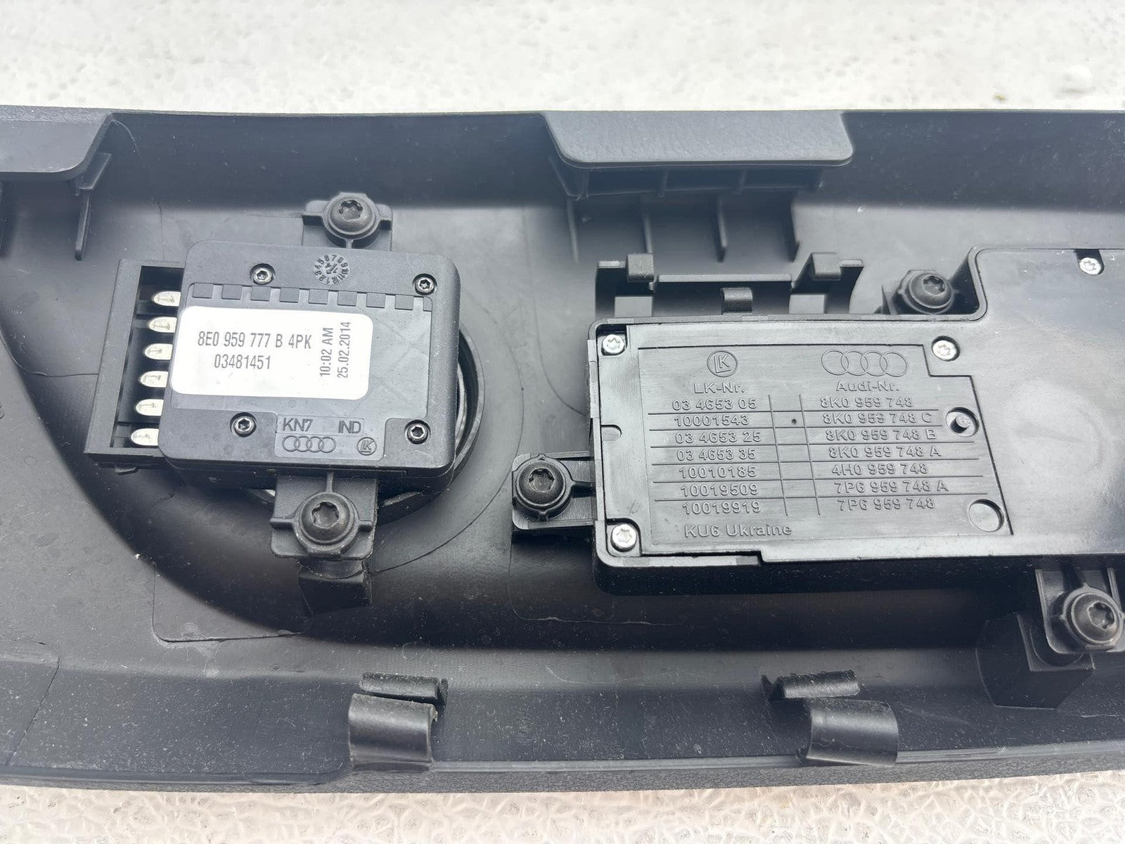 13-16 Audi A4 Allroad Front Passenger Seat Adjustment Switches W/Trim Cover Oem