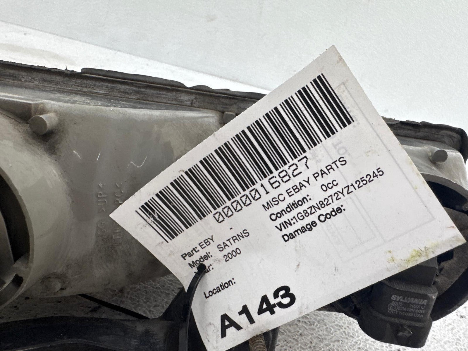 00-02 Saturn S Sw2 Front Driver Side Headlight Assembly