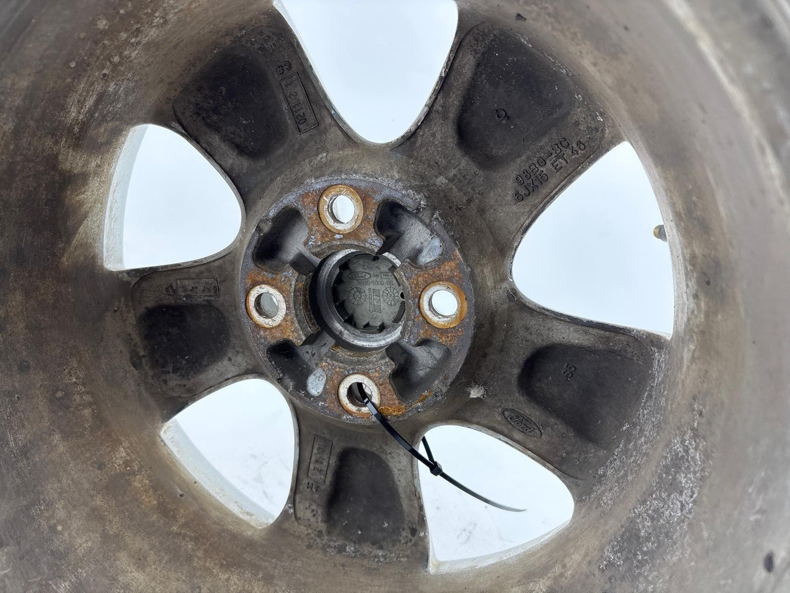 1999-2002 Mercury Cougar Rim Wheel 15''X6J 5 Spoke Factory Silver Oem F8Rz1007Ca