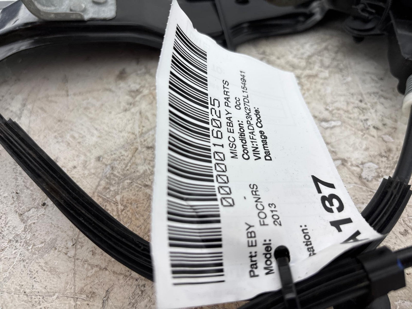 12-18 Focus W/O Anti-Pinch Electric Front Right Window Regulator