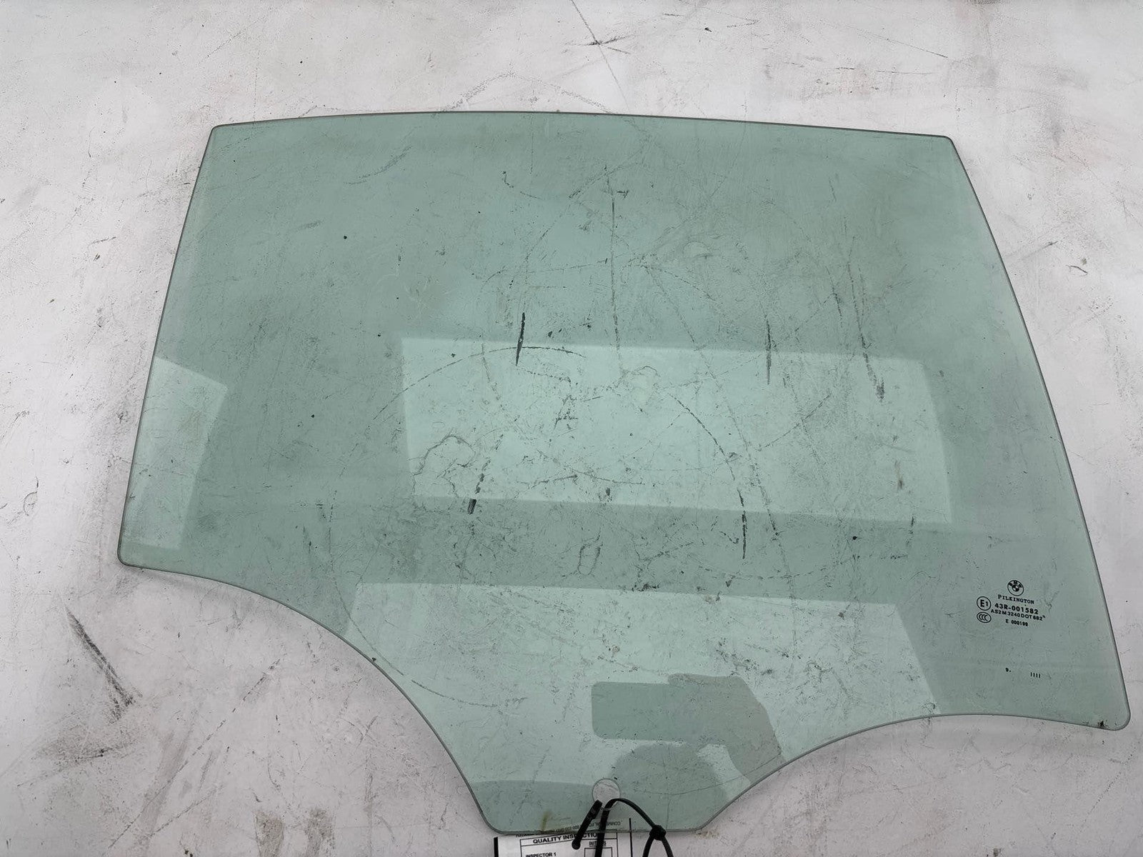 07-11 Bmw 328I 355I E90 Rear Right Passenger Side Door Window Glass Oem
