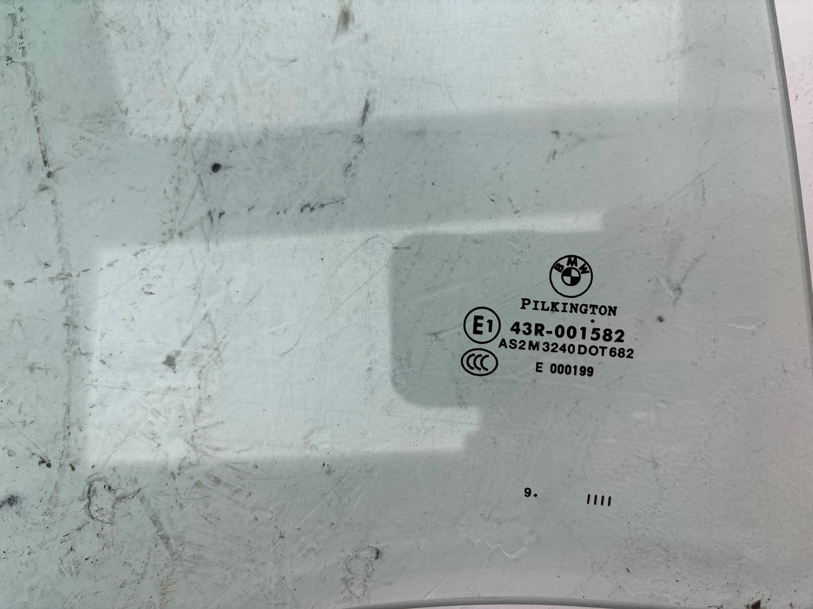 07-11 Bmw 328I 355I E90 Rear Right Passenger Side Door Window Glass Oem