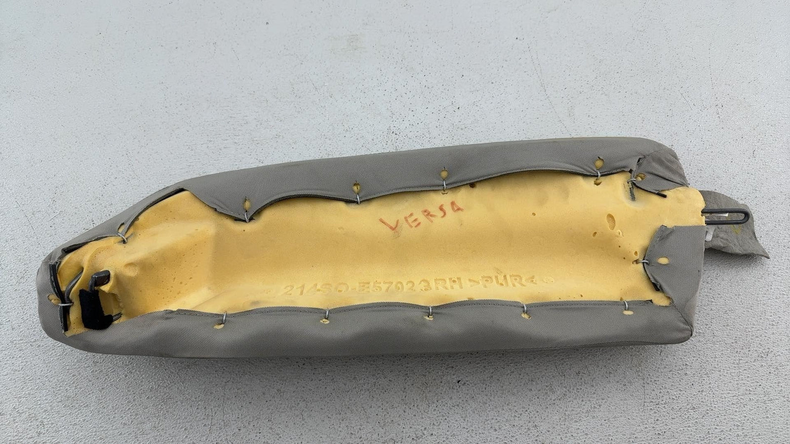 007-2012 Nissan Versa Rear Left Side Gray Seat Bolster Cloth