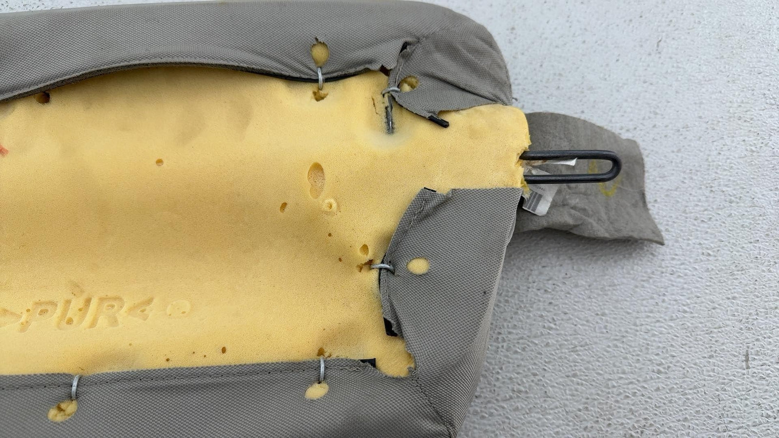 007-2012 Nissan Versa Rear Left Side Gray Seat Bolster Cloth