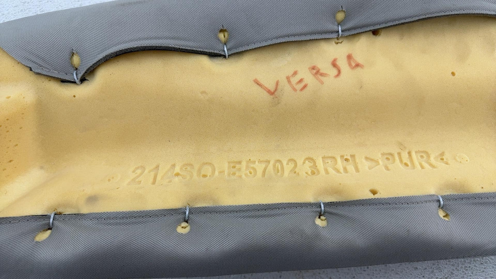 007-2012 Nissan Versa Rear Left Side Gray Seat Bolster Cloth