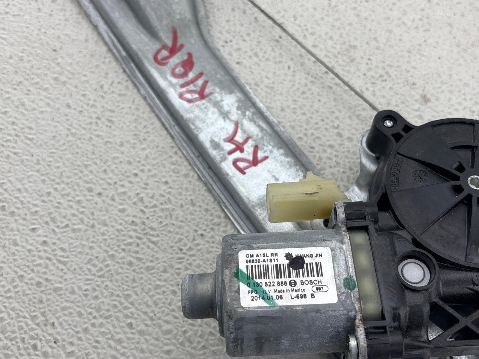 13-18 Cadillac Ats Rear Right Door Window Regulator & Motor Oem