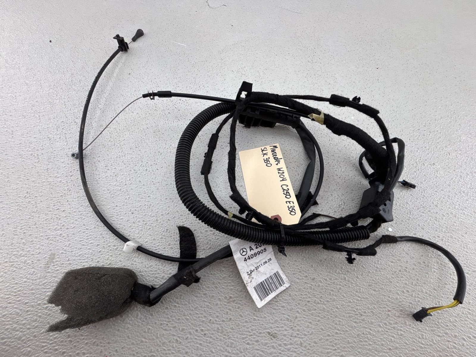 11-17 Mercedes W207 E350 E400 Rear Folding Top Case Wiring Harness Oem