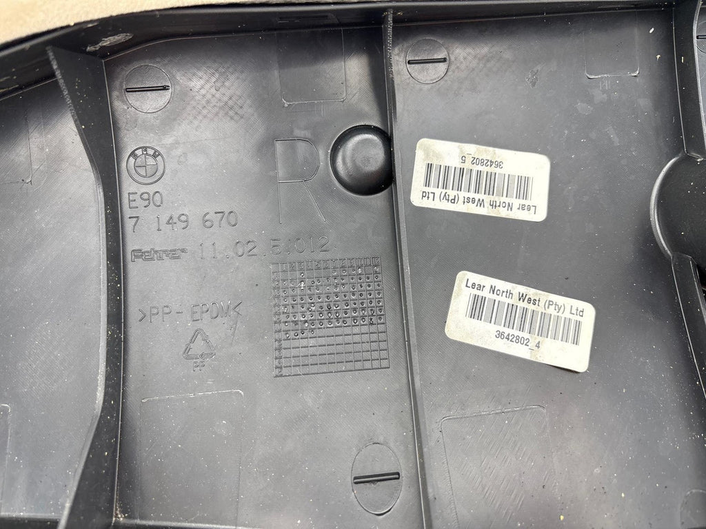 07-13 Bmw 328 335 E90 Rear Right Passenger Seat Bolster Leather Oem