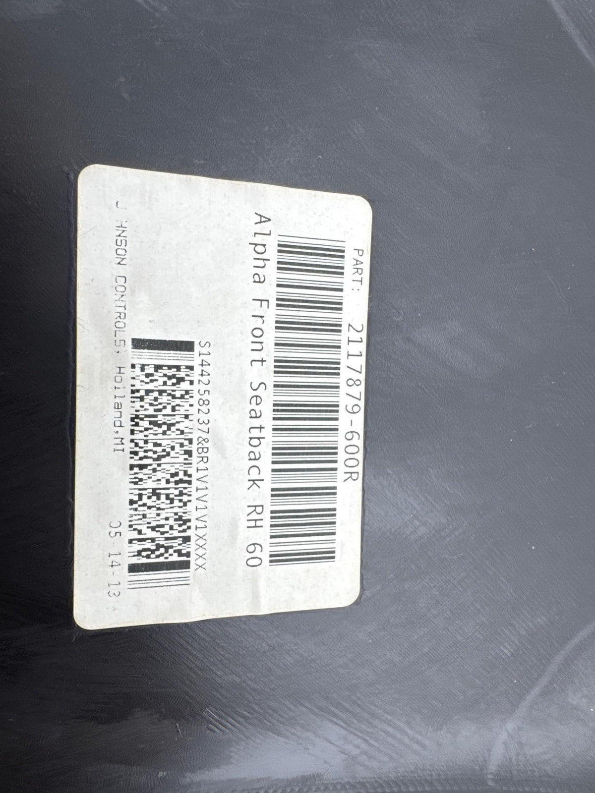 14-19 Cadillac Cts Front Right Seat Rear Cushion Panel Oem 2125775