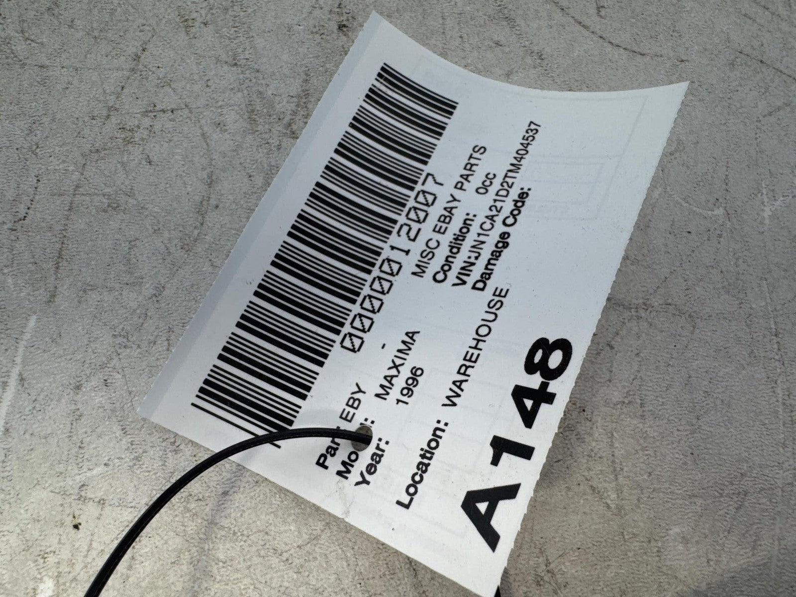 1995-1998 Nissan Maxima Ignition Lock Cylinder Assembly W/ Keys Oem