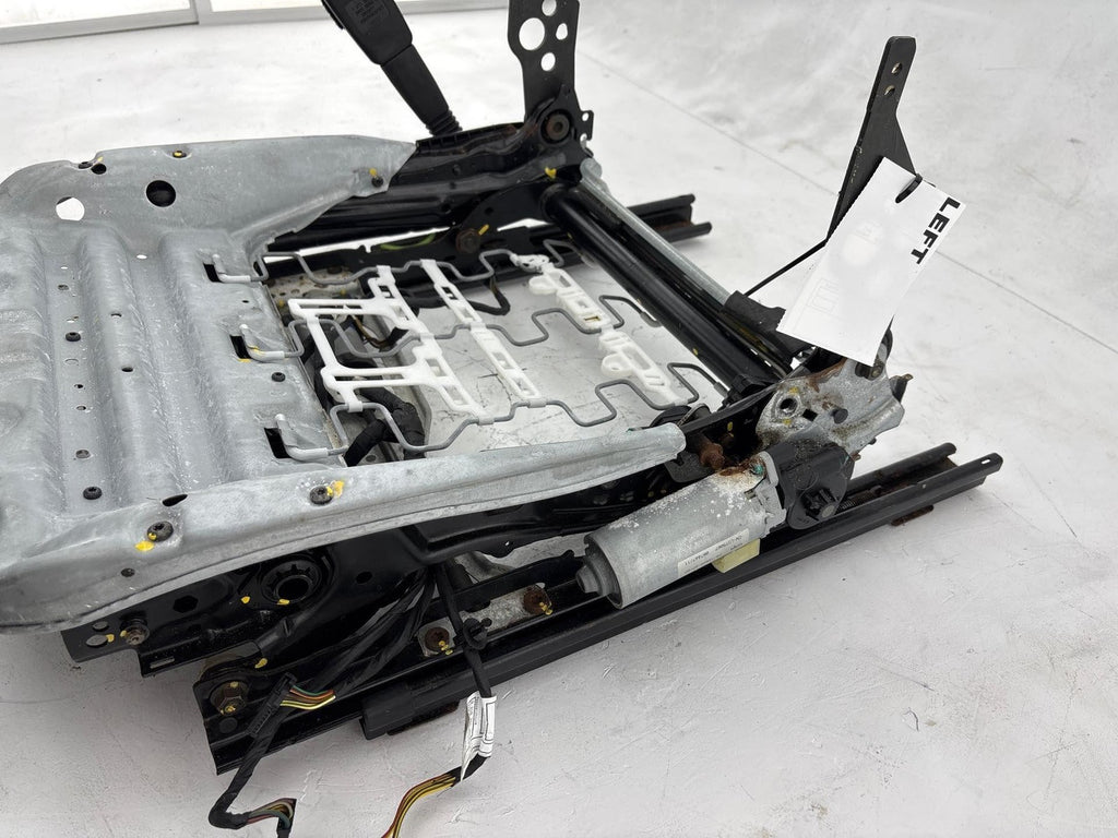 07-12 BMW 328i 335i E90 Front Left Side Lower Seat Track Rail Frame W/ Motor OEM