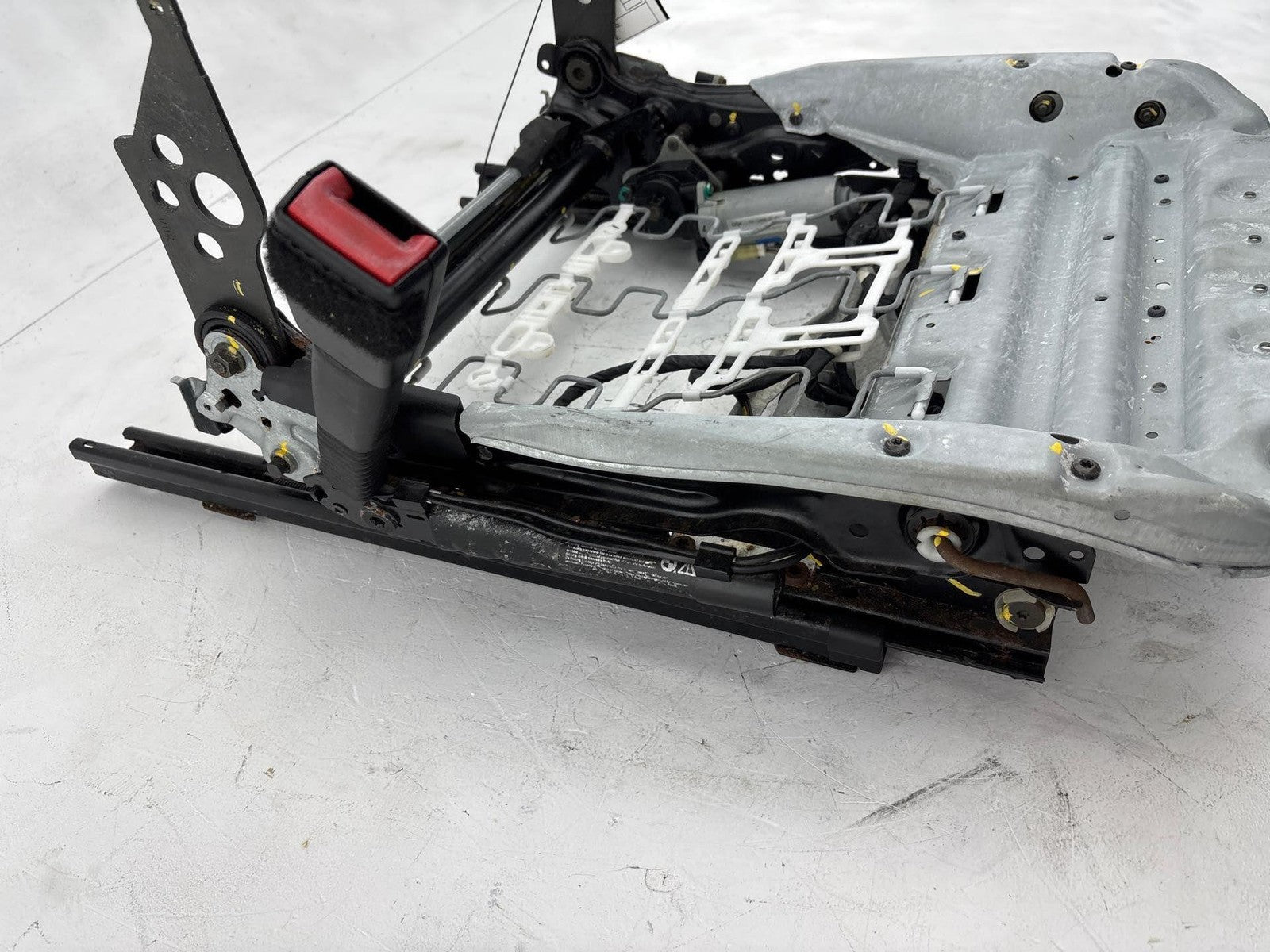 07-12 BMW 328i 335i E90 Front Left Side Lower Seat Track Rail Frame W/ Motor OEM