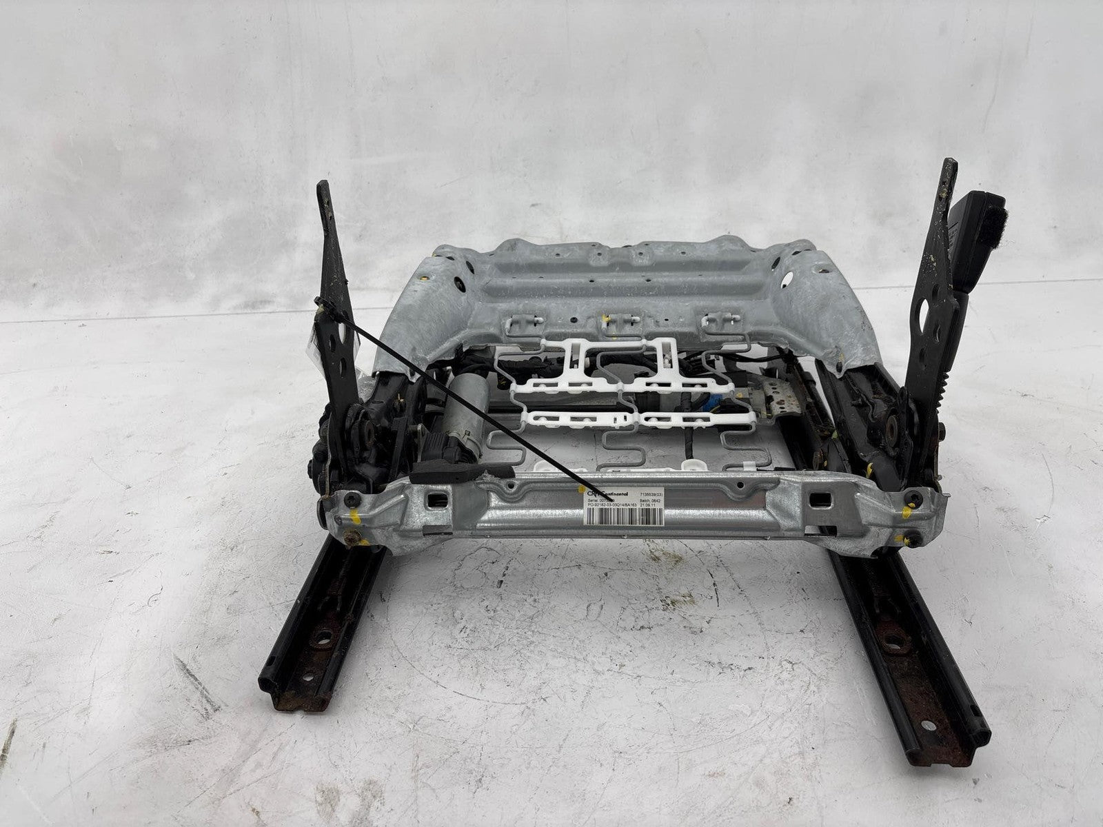 07-12 BMW 328i 335i E90 Front Left Side Lower Seat Track Rail Frame W/ Motor OEM