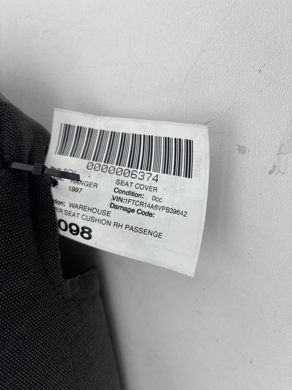 1995-1997 Ford Ranger Front Left Lower Seat Bottom Cushion OEM