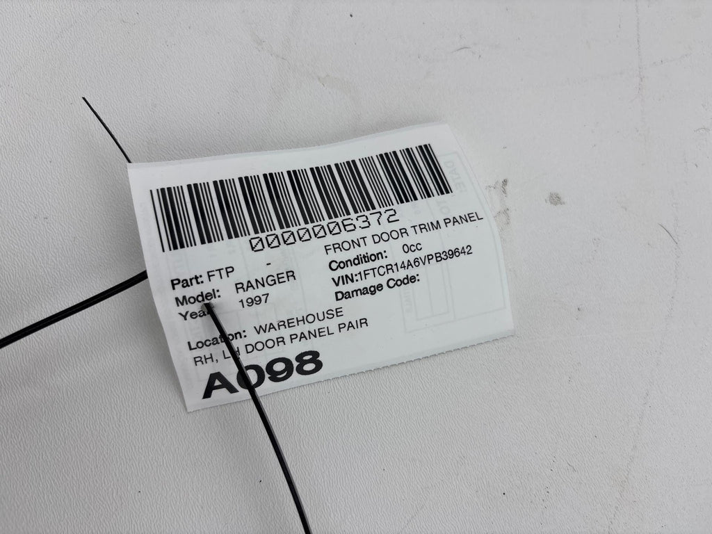 1995-1997 Ford Ranger Set Of Front Interior Manual Door Panels OEM