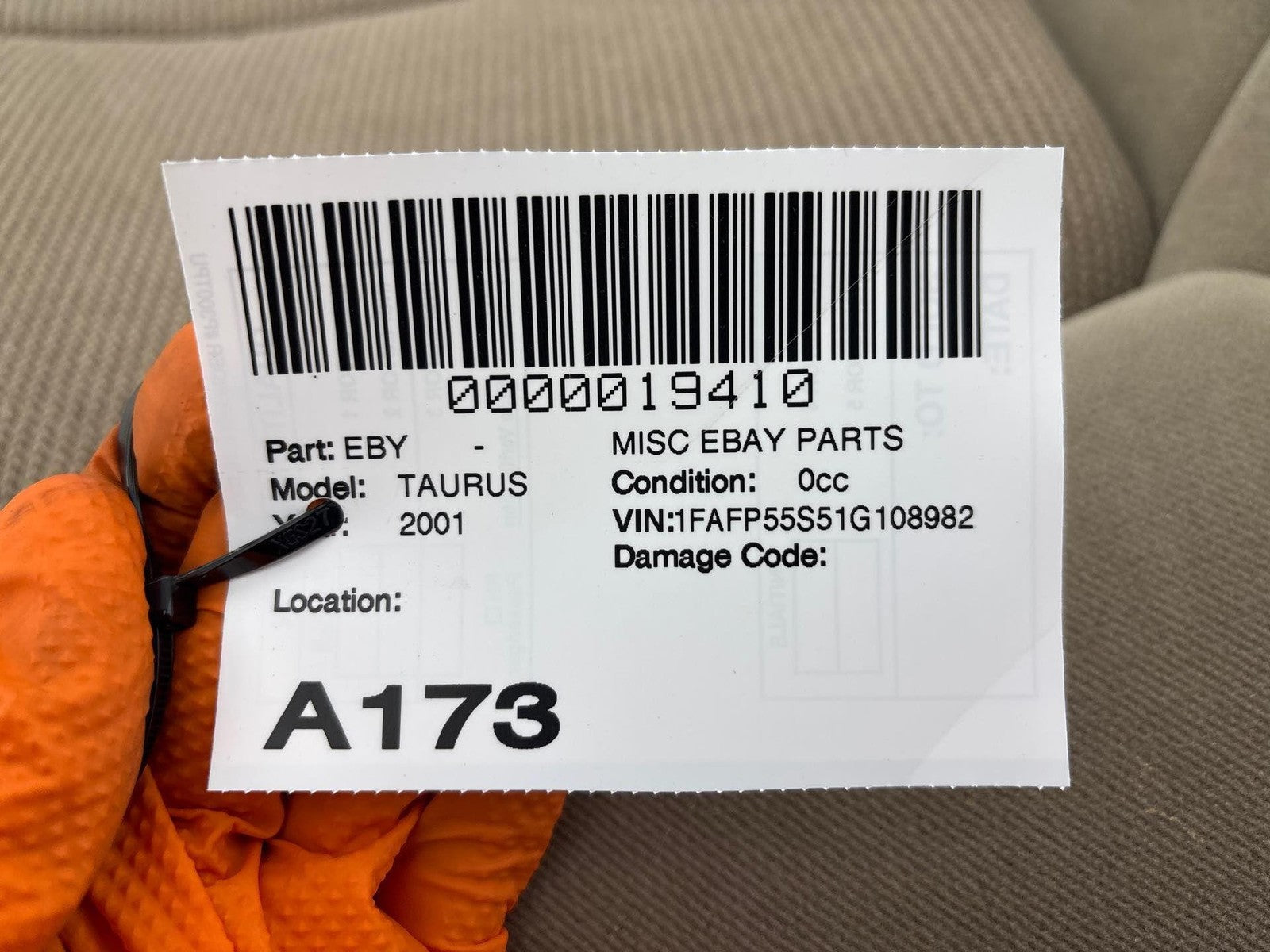 2000-2007 Ford Taurus Seat Bench Upper Cushion Oem